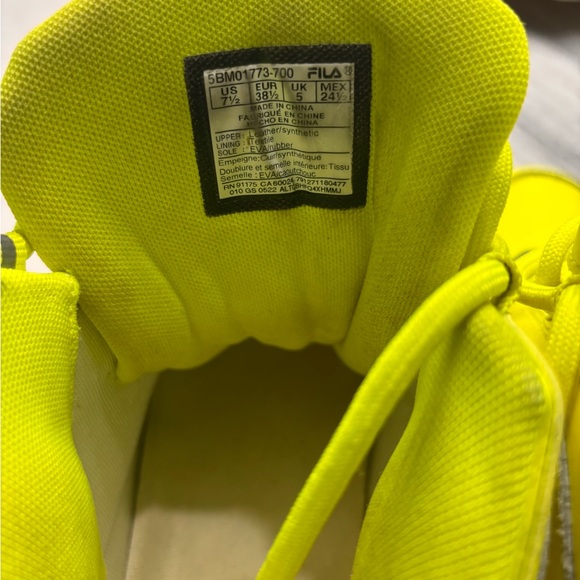 Fila Grant Hill 2 Women’s Basketball Shoe in Safety Yellow High-Top Sneakers - Picture 7 of 7